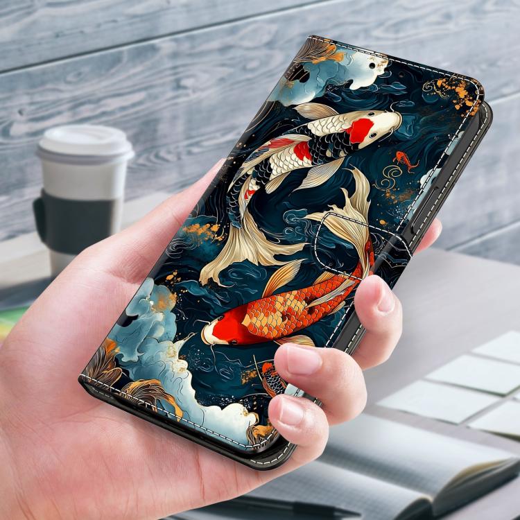 For Galaxy A26 / A36 / A56 5G Crystal-Like Painted Vegan Leather Phone Case