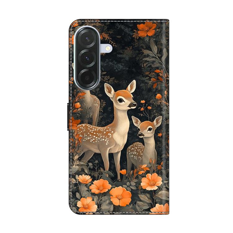 For Galaxy A26 / A36 / A56 5G Crystal-Like Painted Vegan Leather Phone Case