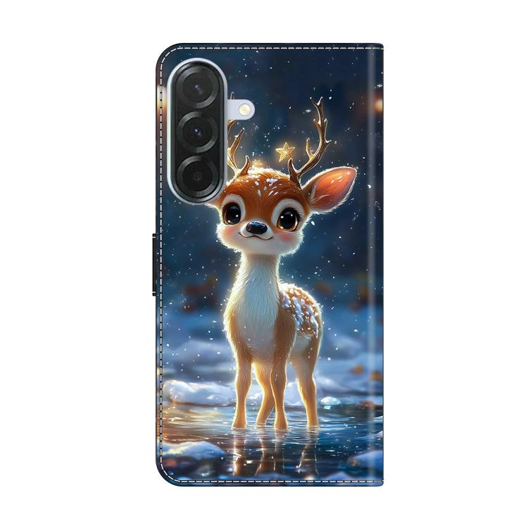 For Galaxy A26 / A36 / A56 5G Crystal-Like Painted Vegan Leather Phone Case