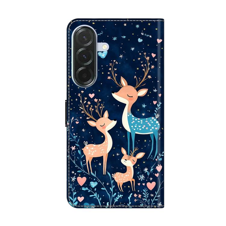 For Galaxy A26 / A36 / A56 5G Crystal-Like Painted Vegan Leather Phone Case