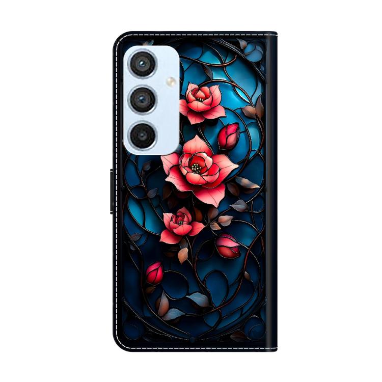 For Galaxy A54 5G Crystal-Like Painted Vegan Leather Phone Case