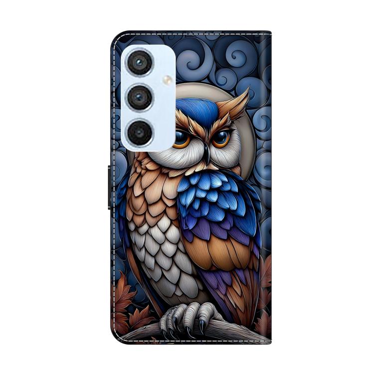 For Galaxy A54 5G Crystal-Like Painted Vegan Leather Phone Case
