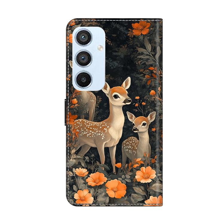 For Galaxy A54 5G Crystal-Like Painted Vegan Leather Phone Case