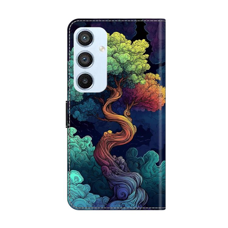 For Galaxy A54 5G Crystal-Like Painted Vegan Leather Phone Case