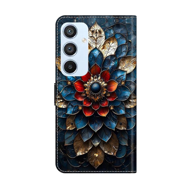 For Galaxy A54 5G Crystal-Like Painted Vegan Leather Phone Case