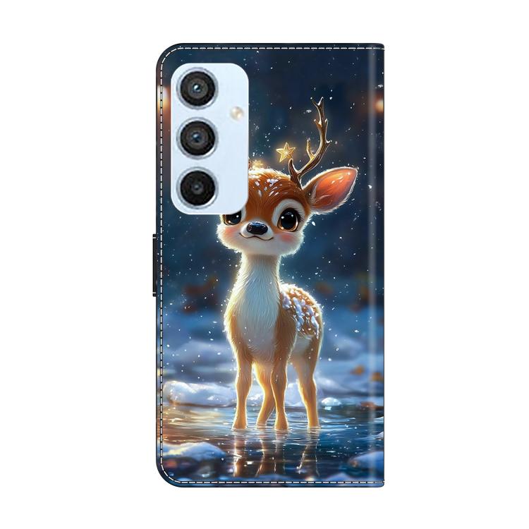 For Galaxy A54 5G Crystal-Like Painted Vegan Leather Phone Case