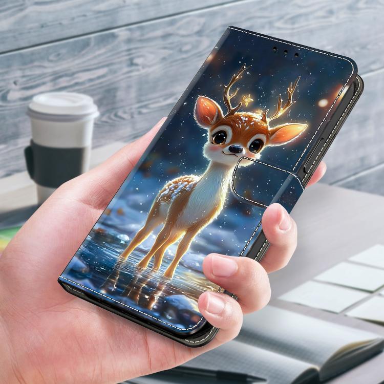 For Galaxy A54 5G Crystal-Like Painted Vegan Leather Phone Case