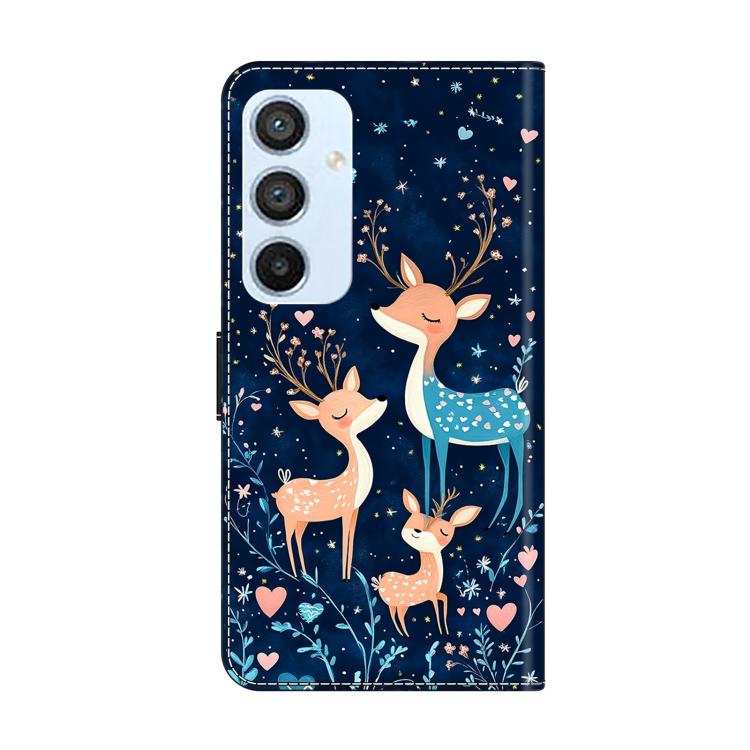 For Galaxy A54 5G Crystal-Like Painted Vegan Leather Phone Case