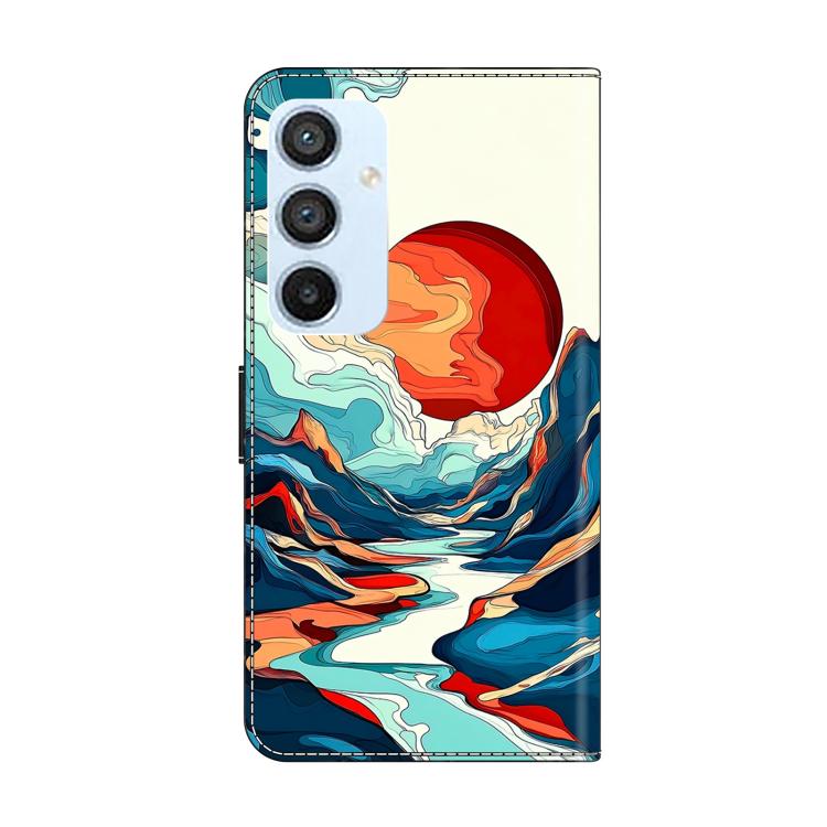 For Galaxy A54 5G Crystal-Like Painted Vegan Leather Phone Case