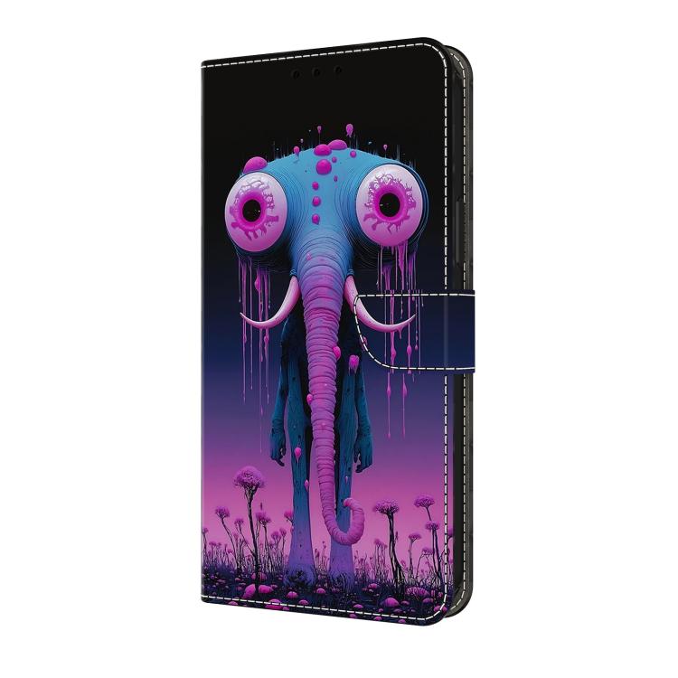 For Galaxy S23 5G Crystal-Like Painted Vegan Leather Phone Case