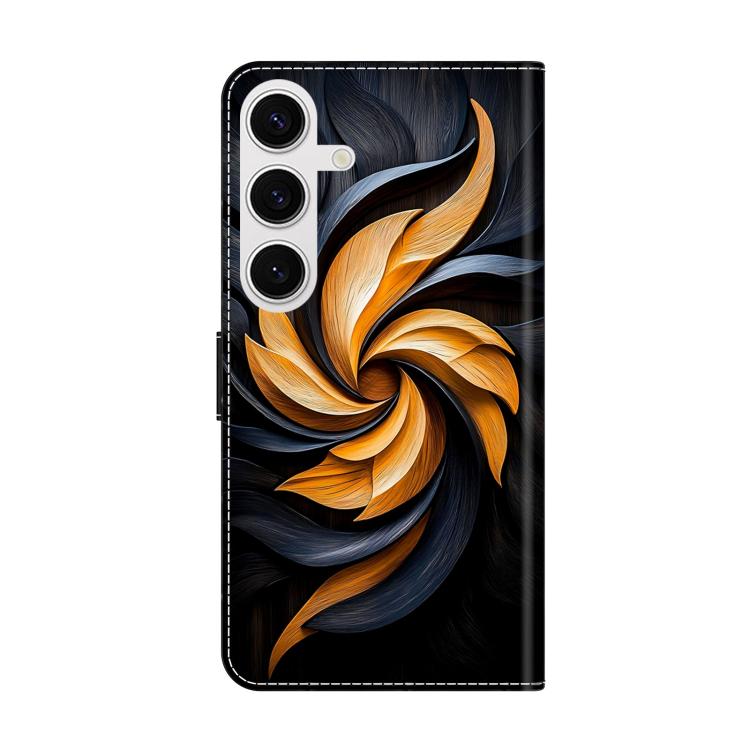 For Galaxy S23 5G Crystal-Like Painted Vegan Leather Phone Case