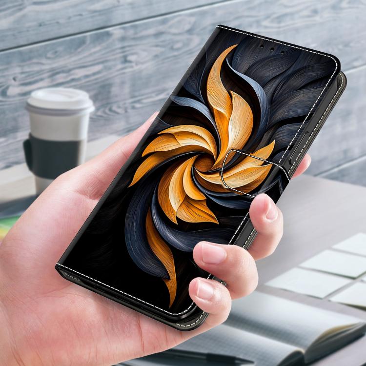 For Galaxy S23 5G Crystal-Like Painted Vegan Leather Phone Case