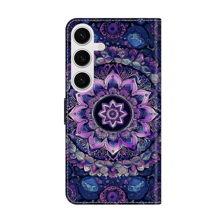 For Galaxy S23 5G Crystal-Like Painted Vegan Leather Phone Case