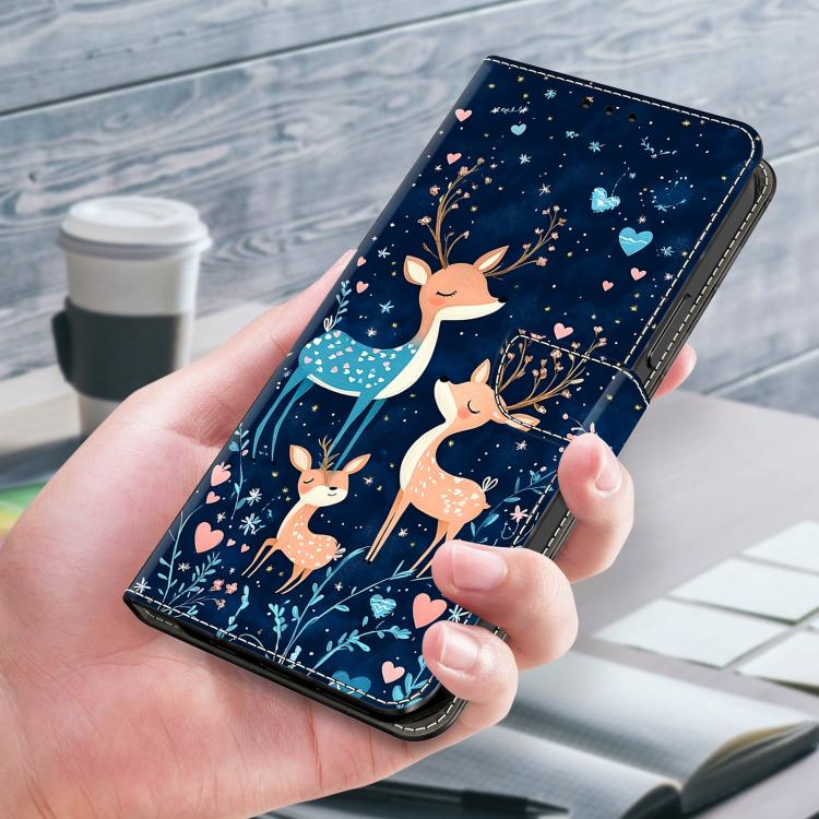 For Galaxy S23 5G Crystal-Like Painted Vegan Leather Phone Case