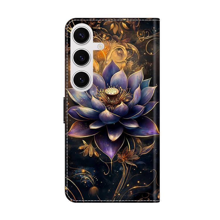 For Galaxy S25+ 5G Crystal-Like Painted Vegan Leather Phone Case