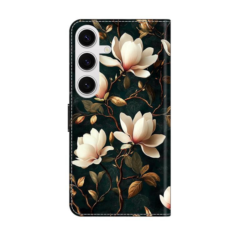 For Galaxy S25+ 5G Crystal-Like Painted Vegan Leather Phone Case