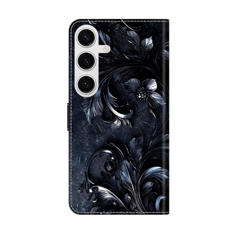 For Galaxy S25+ 5G Crystal-Like Painted Vegan Leather Phone Case