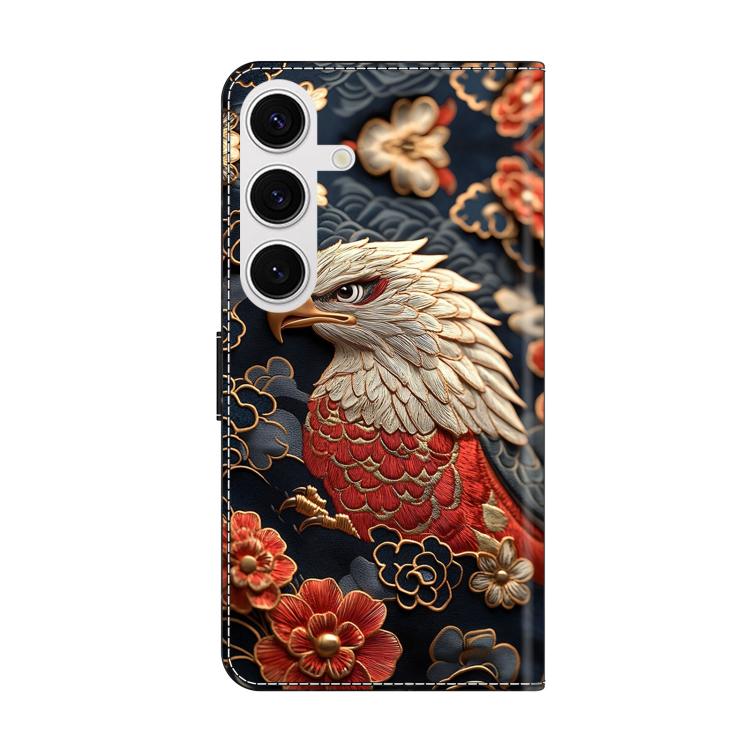 For Galaxy S25+ 5G Crystal-Like Painted Vegan Leather Phone Case