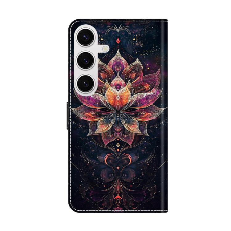 For Galaxy S24+ 5G Crystal-Like Painted Vegan Leather Phone Case