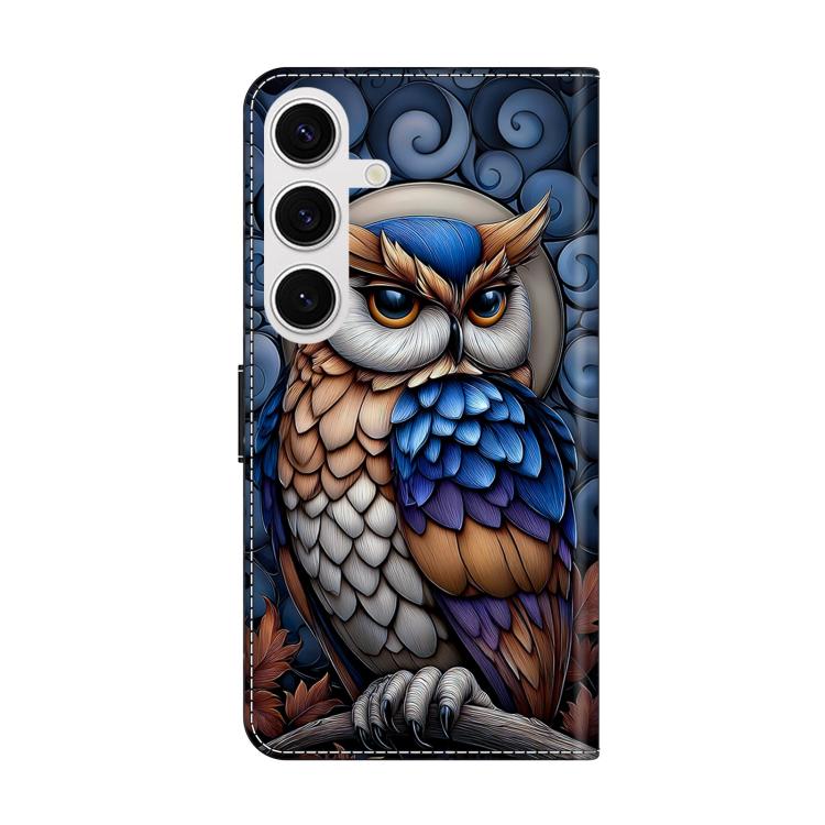 For Galaxy S23 FE 5G Crystal-Like Painted Vegan Leather Phone Case