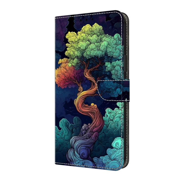 For Galaxy S23 FE 5G Crystal-Like Painted Vegan Leather Phone Case