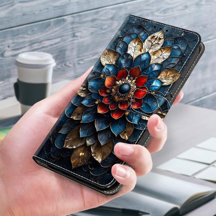 For Galaxy S23 FE 5G Crystal-Like Painted Vegan Leather Phone Case