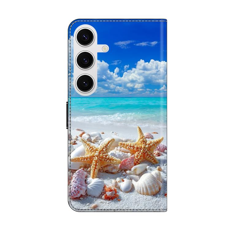 For Galaxy S23 FE 5G Crystal-Like Painted Vegan Leather Phone Case