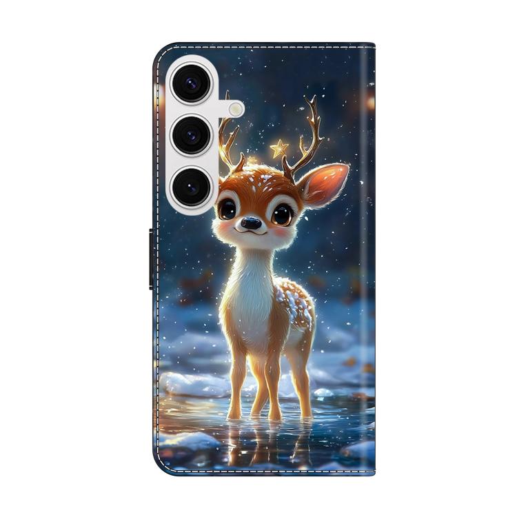 For Galaxy S23 FE 5G Crystal-Like Painted Vegan Leather Phone Case
