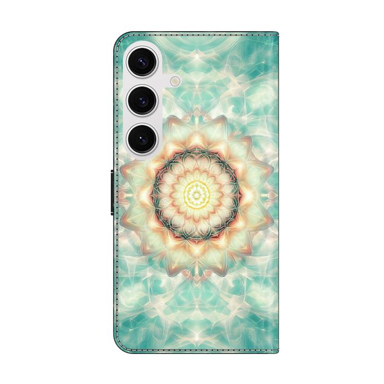 For Galaxy S24 FE 5G Crystal-Like Painted Vegan Leather Phone Case