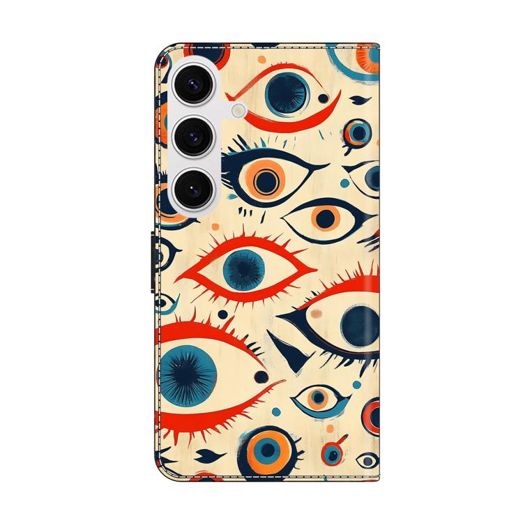 For Galaxy S25 FE 5G Crystal-Like Painted Vegan Leather Phone Case