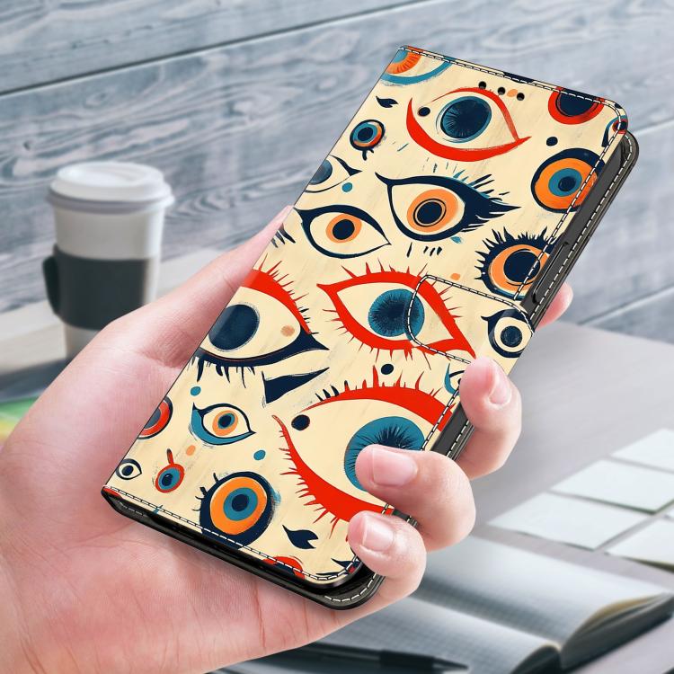 For Galaxy S25 FE 5G Crystal-Like Painted Vegan Leather Phone Case