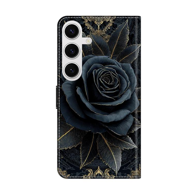 For Galaxy S25 FE 5G Crystal-Like Painted Vegan Leather Phone Case