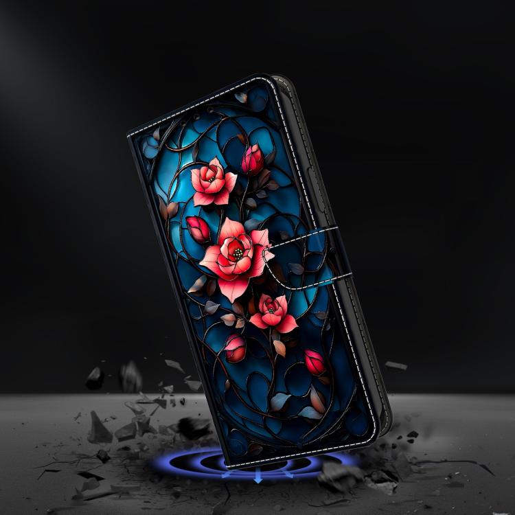 For Galaxy S25 FE 5G Crystal-Like Painted Vegan Leather Phone Case