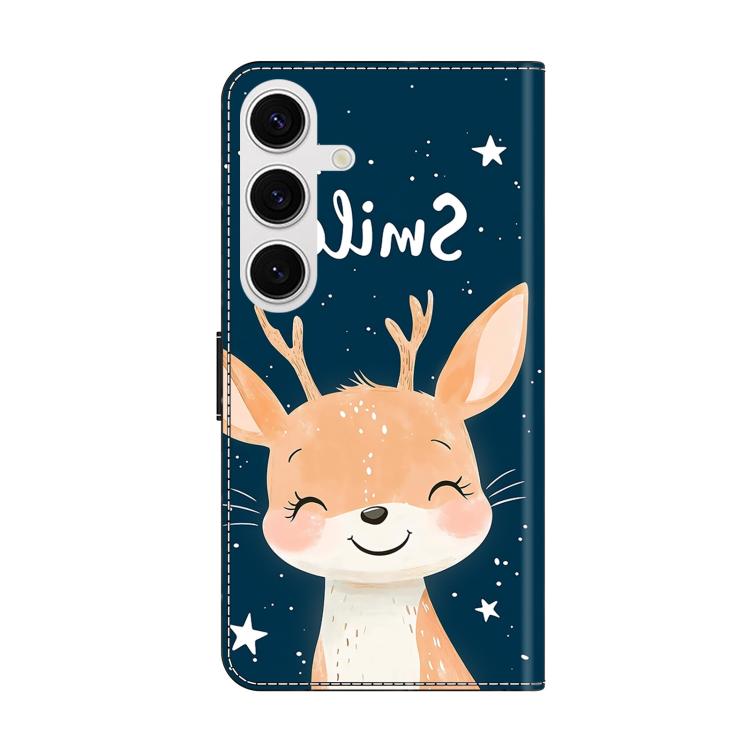 For Galaxy S25 FE 5G Crystal-Like Painted Vegan Leather Phone Case
