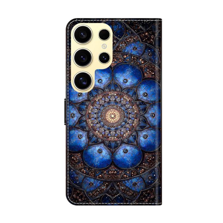 For Galaxy S24 Ultra 5G Crystal-Like Painted Vegan Leather Phone Case