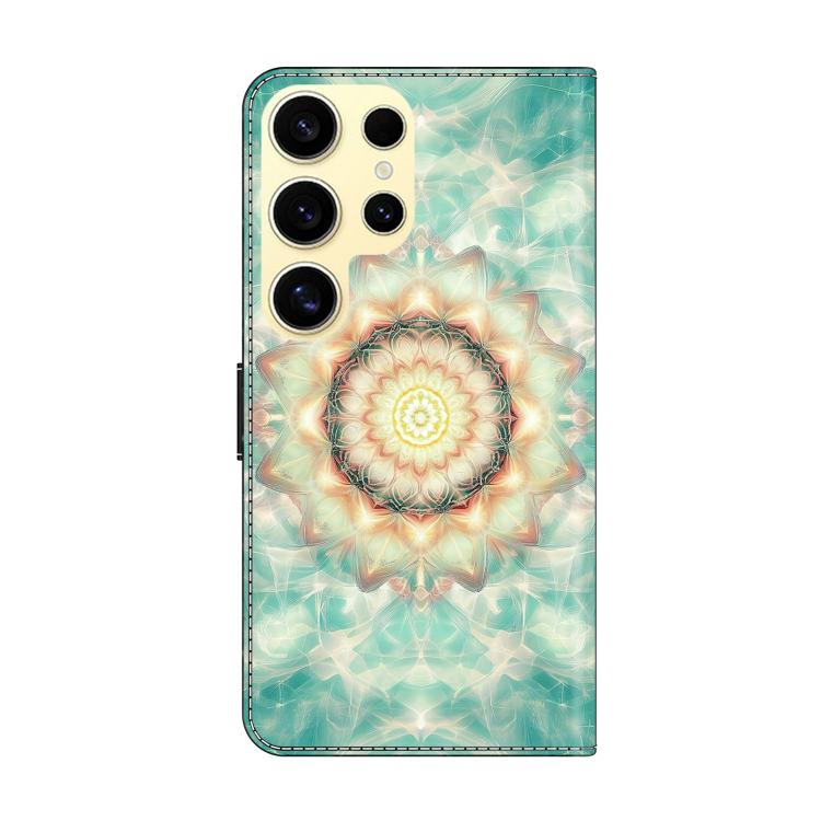 For Galaxy S24 Ultra 5G Crystal-Like Painted Vegan Leather Phone Case