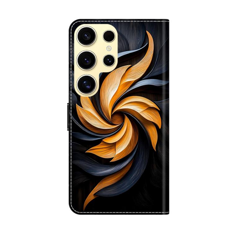 For Galaxy S24 Ultra 5G Crystal-Like Painted Vegan Leather Phone Case