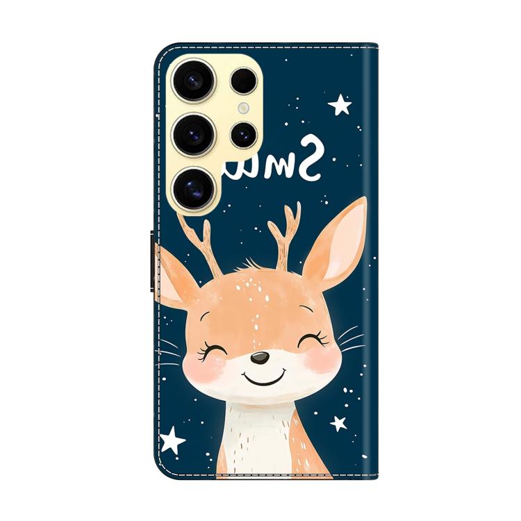 For Galaxy S24 Ultra 5G Crystal-Like Painted Vegan Leather Phone Case