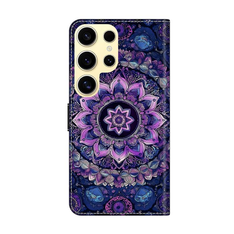 For Galaxy S23 Ultra 5G Crystal-Like Painted Vegan Leather Phone Case
