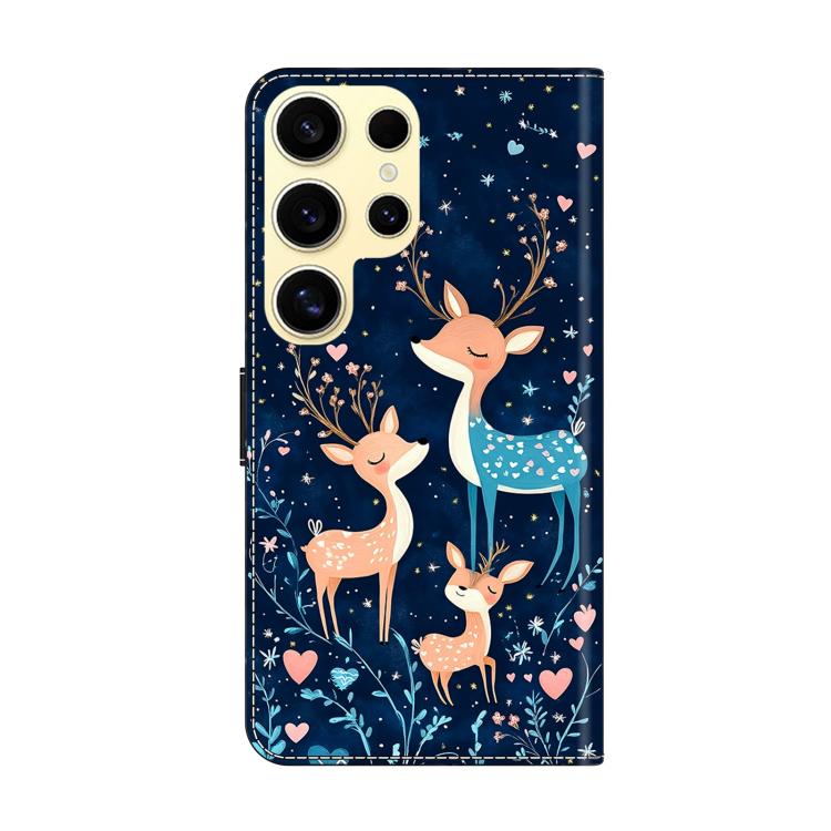 For Galaxy S23 Ultra 5G Crystal-Like Painted Vegan Leather Phone Case