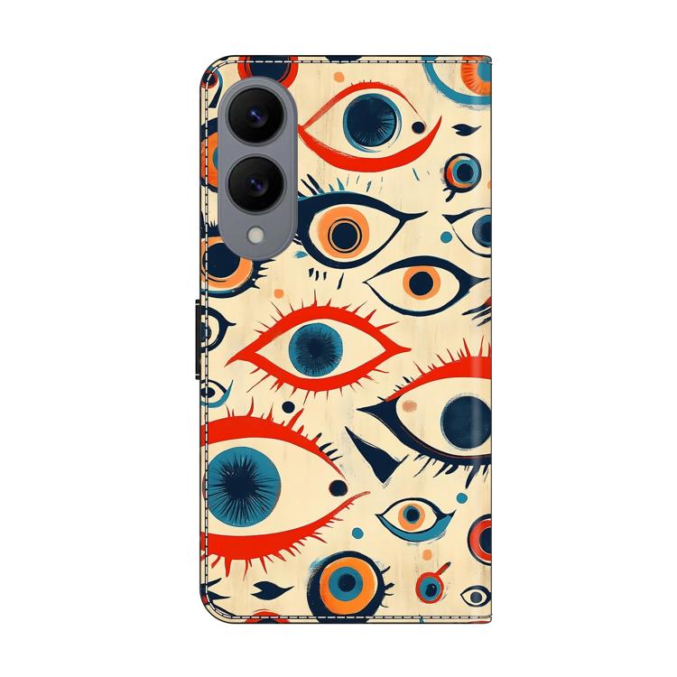 For Galaxy S25 Edge 5G Crystal-Like Painted Vegan Leather Phone Case