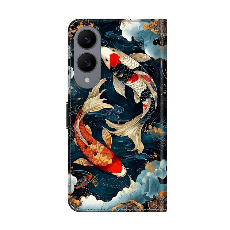 For Galaxy S25 Edge 5G Crystal-Like Painted Vegan Leather Phone Case