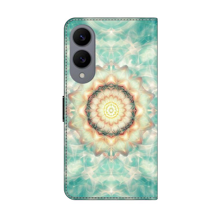 For Galaxy S25 Edge 5G Crystal-Like Painted Vegan Leather Phone Case
