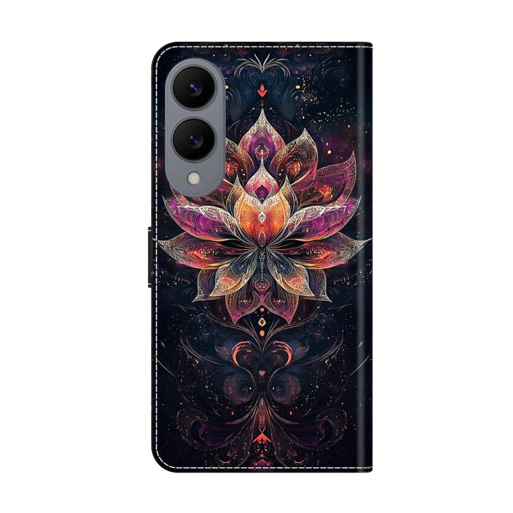 For Galaxy S25 Edge 5G Crystal-Like Painted Vegan Leather Phone Case
