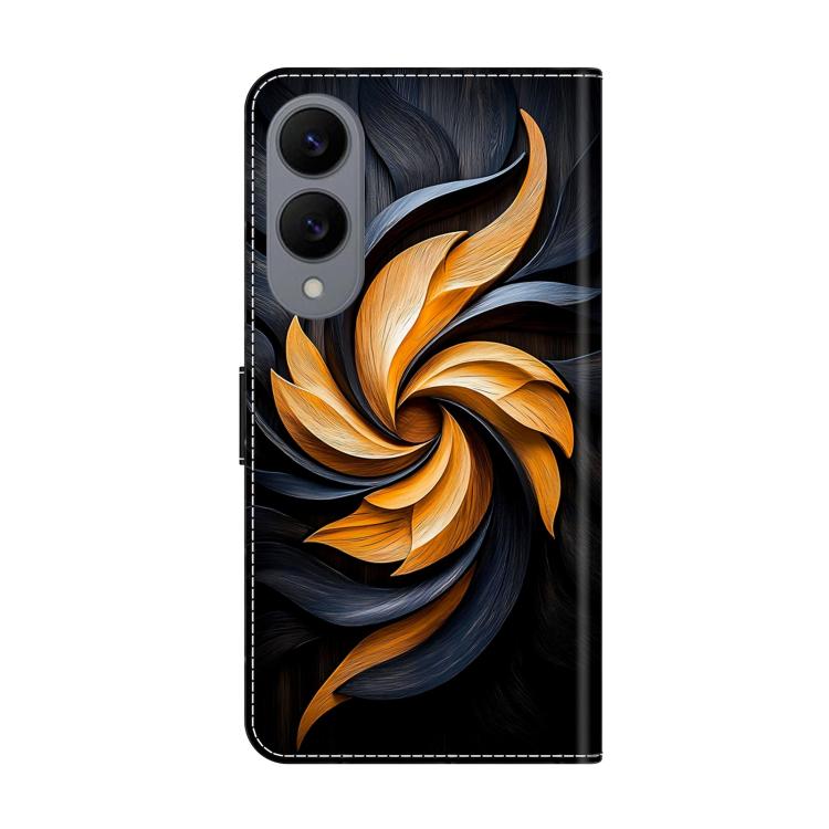 For Galaxy S25 Edge 5G Crystal-Like Painted Vegan Leather Phone Case