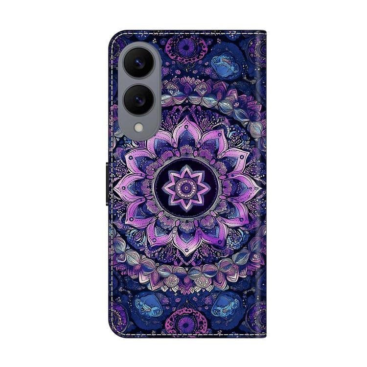 For Galaxy S25 Edge 5G Crystal-Like Painted Vegan Leather Phone Case