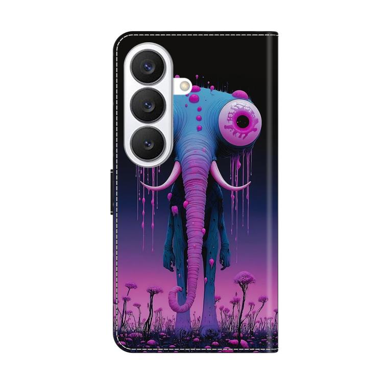 For Galaxy S26 5G Crystal-Like Painted Vegan Leather Phone Case