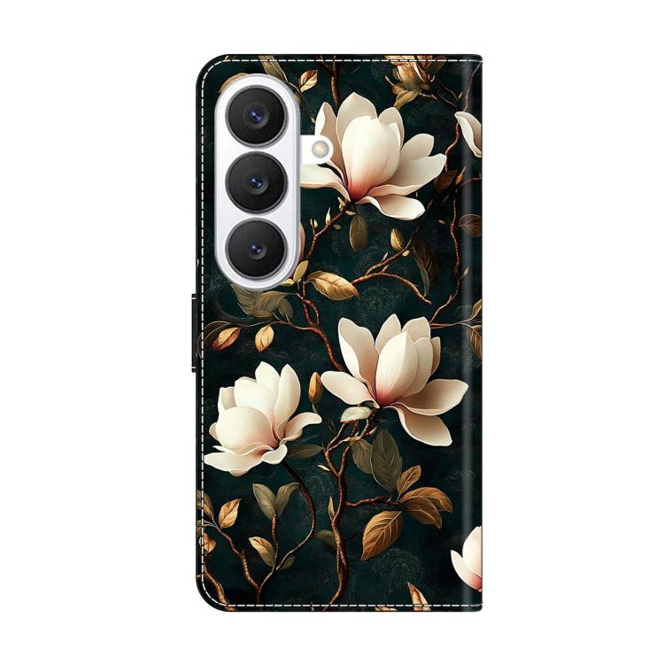 For Galaxy S26 5G Crystal-Like Painted Vegan Leather Phone Case