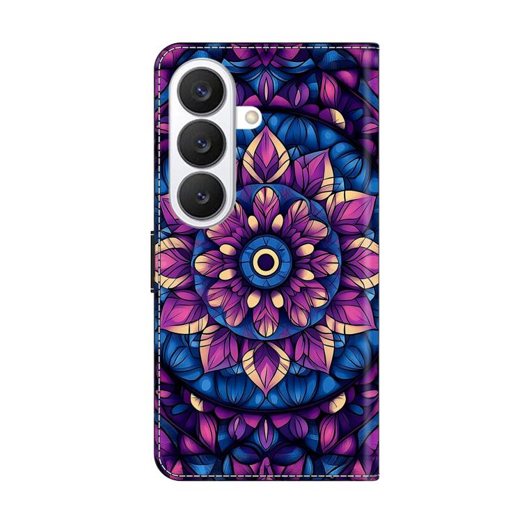 For Galaxy S26 5G Crystal-Like Painted Vegan Leather Phone Case