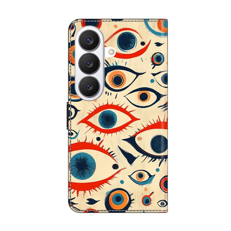 For Galaxy S26 5G Crystal-Like Painted Vegan Leather Phone Case